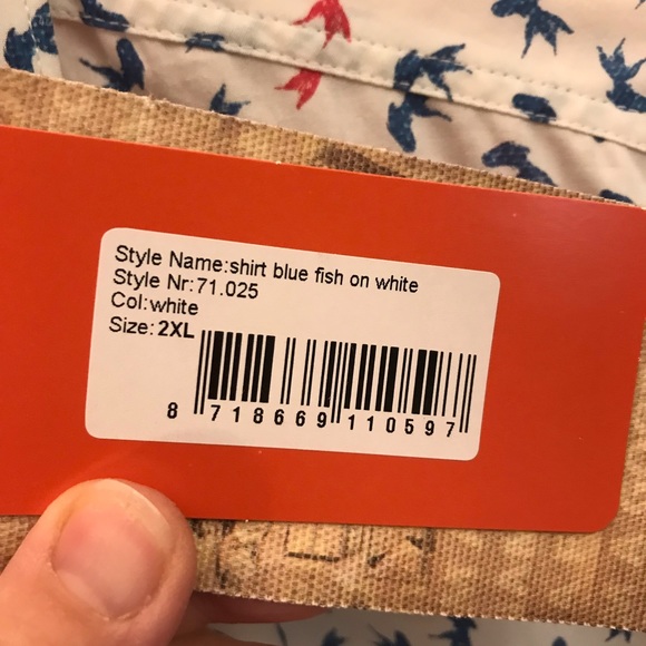 NWT A Fish Named Fred Men’s long sleeve, button up - Picture 12 of 16